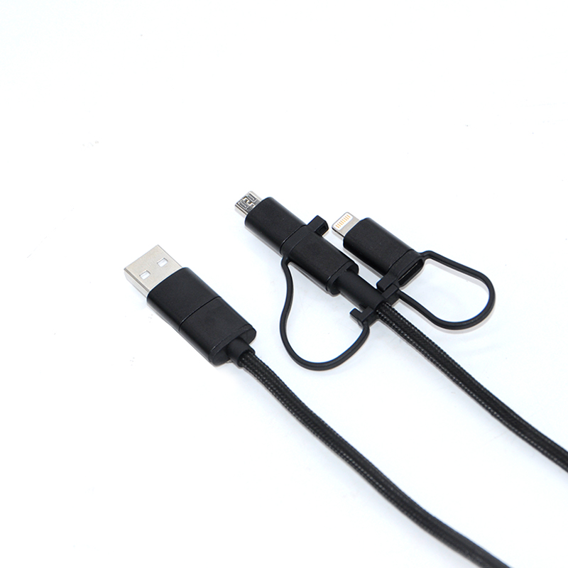 Nuevo 5 en 1 trenzado de nylon de múltiples cables super carga rápida USB son compatibles con protocolos completos de carga para cualquier modelo de teléfono